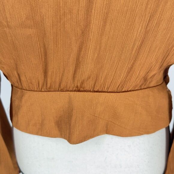 DO+BE Top S Blouson V Neck Popover Long Sleeve Party Cocktail Sexy Holiday Small - Picture 7 of 11